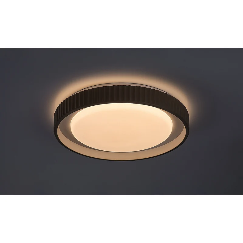 Pastello LED-lampa 48 W IP20, gråbeige, 3000–6500 K, minnesfunktion med fjärrkontroll, timerfunktion, nattlampefunktion, 71345