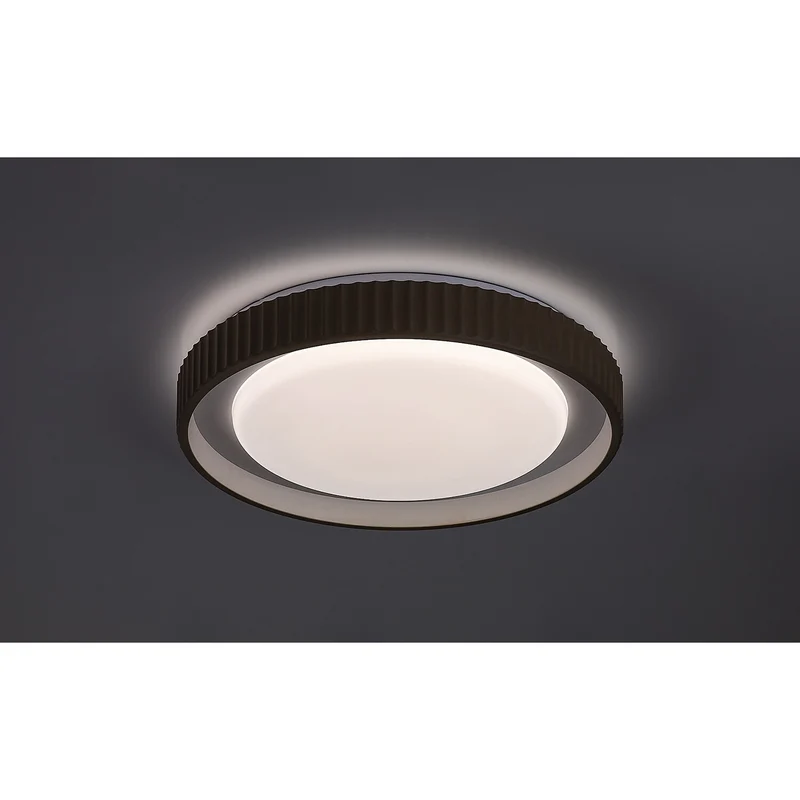 Pastello LED-lampa 48 W IP20, gråbeige, 3000–6500 K, minnesfunktion med fjärrkontroll, timerfunktion, nattlampefunktion, 71345