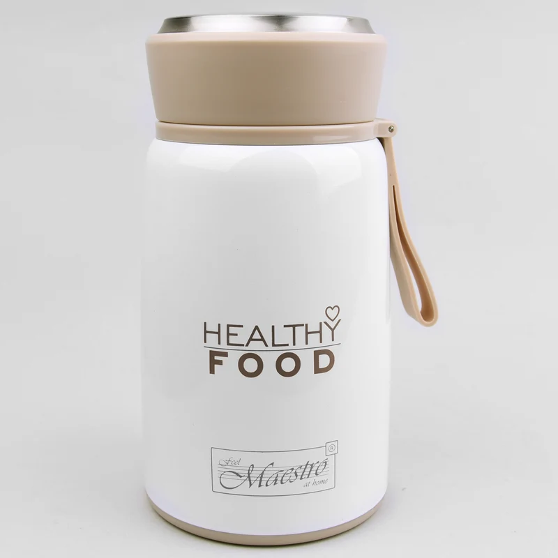 Thermos matbehållare Termisk matbehållare i rostfritt stål inkl. vikbar sked 800 ml