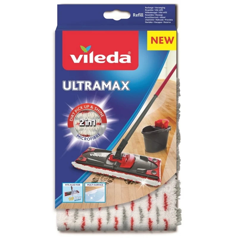 Vileda Ultramax mopp med handtag + extra moppfyllning