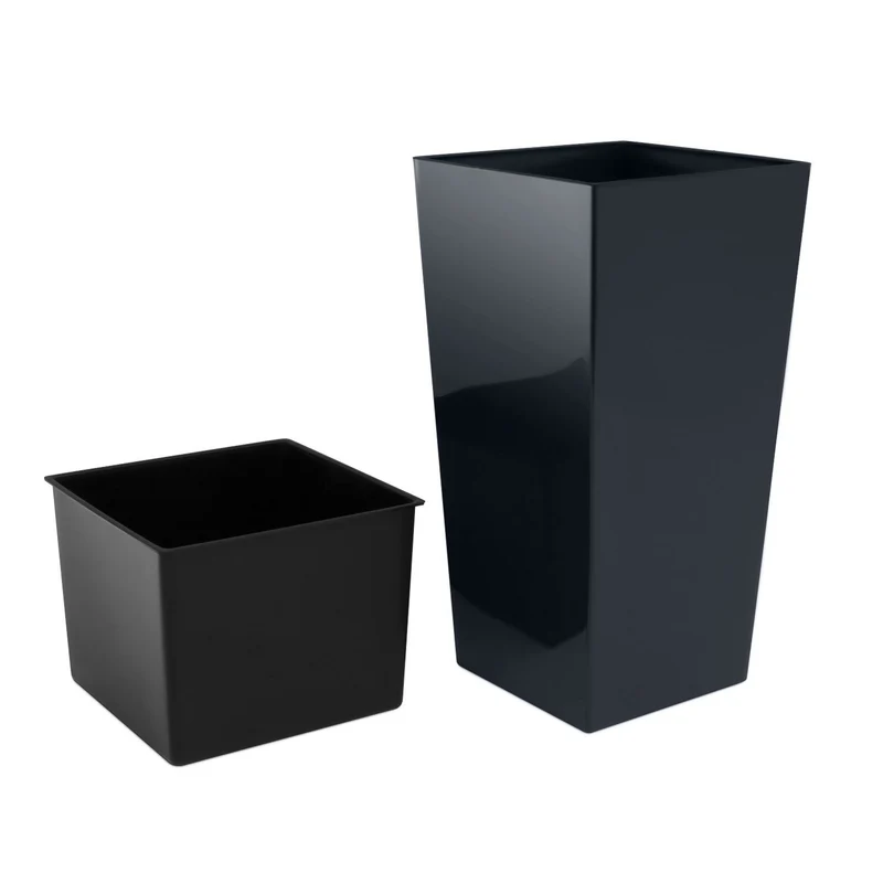 Prosperplast Flowerpot med insats Urbi Square DURS140-S433 - antracitfärg