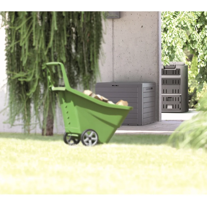 Trädgårdsstam 190 liter Plastkartong i antracitfärg 78 x 43,3 x 55 cm, 190 L Garden Prosperplast Boardbox 190L MBBL190 antracit