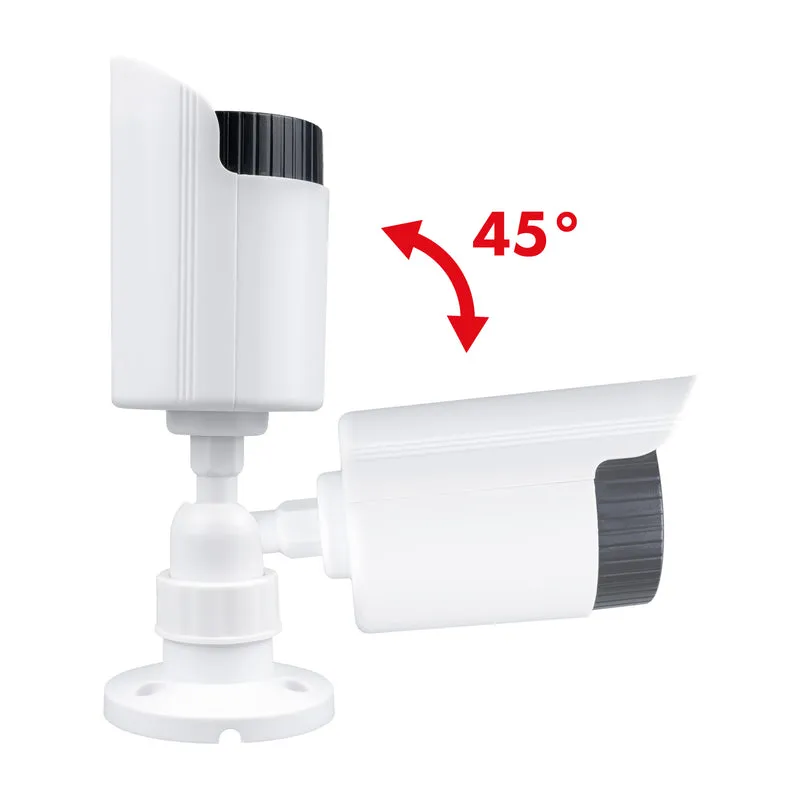 Set med två attrapper av tubkameror, IR-LED-dioder, vita, strömförsörjning 2xAA (ingår ej), ABS, IR1800 WT