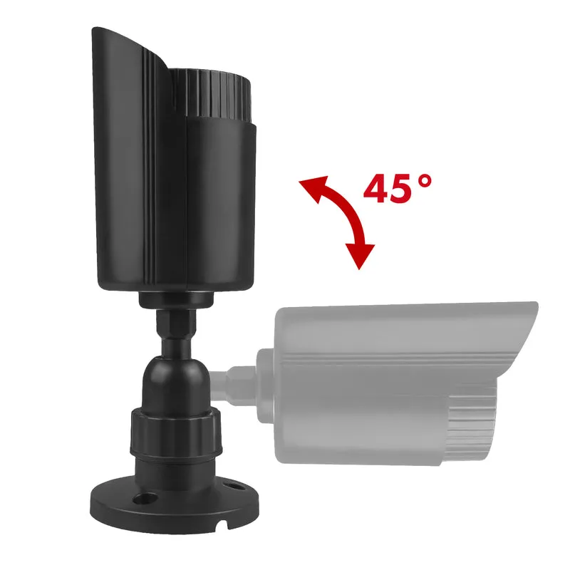 Set med två attrapper av tubkameror, IR-LED-dioder, svarta, strömförsörjning 2xAA (ingår ej), ABS, IR1800 BT