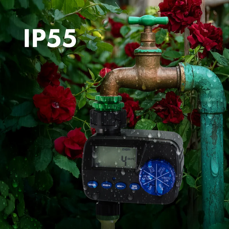 GreenBlue elektronisk bevattningskontroll, programmerare, strömförsörjning 2x1,5V AA, GB390 + 2x Varta Industrial alkaliskt AA-batteri