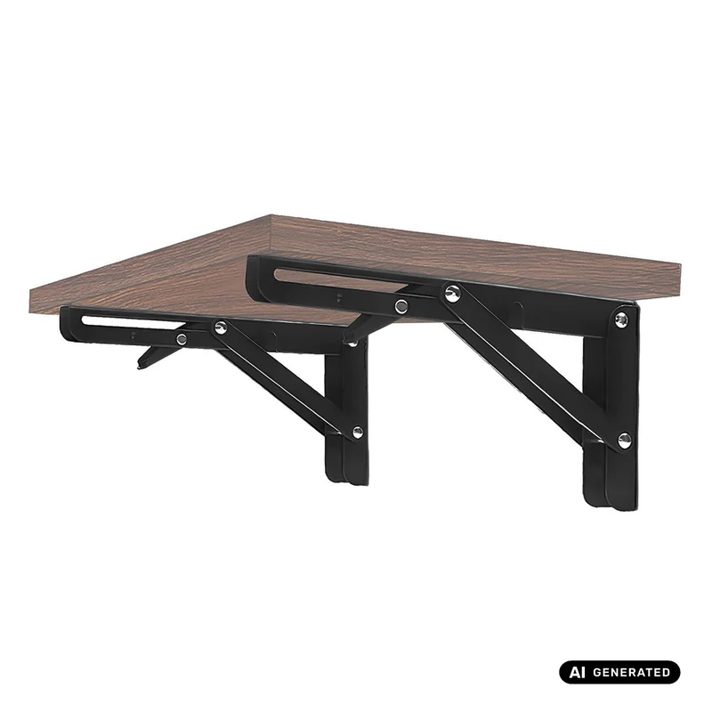 Fällbar fäste för vägghylla Maclean, min. 250 mm, max. 500 mm, max. 50 kg, 2 st., MC-194