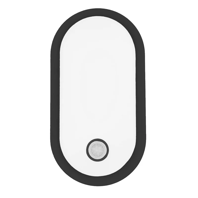 Maclean LED-lampa med rörelsesensor, PIR-sensor, svart, 10 W/15 W/18 W, IP65, färginställning 3000/4000/6000 K, MCE534 B