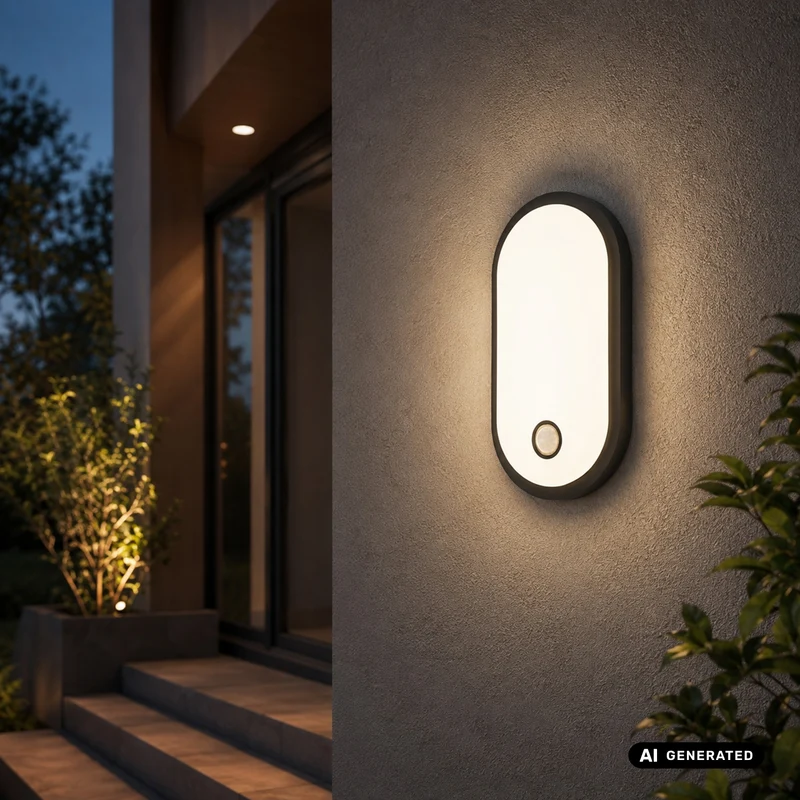 Maclean LED-lampa med rörelsesensor, PIR-sensor, svart, 10 W/15 W/18 W, IP65, färginställning 3000/4000/6000 K, MCE534 B