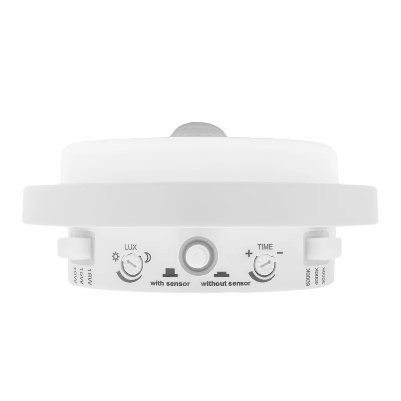 Maclean LED-lampa med rörelsesensor, PIR-sensor, vit, 10 W/15 W/18 W, IP65, justerbar färgtemperatur 3000/4000/6000 K, MCE534 W