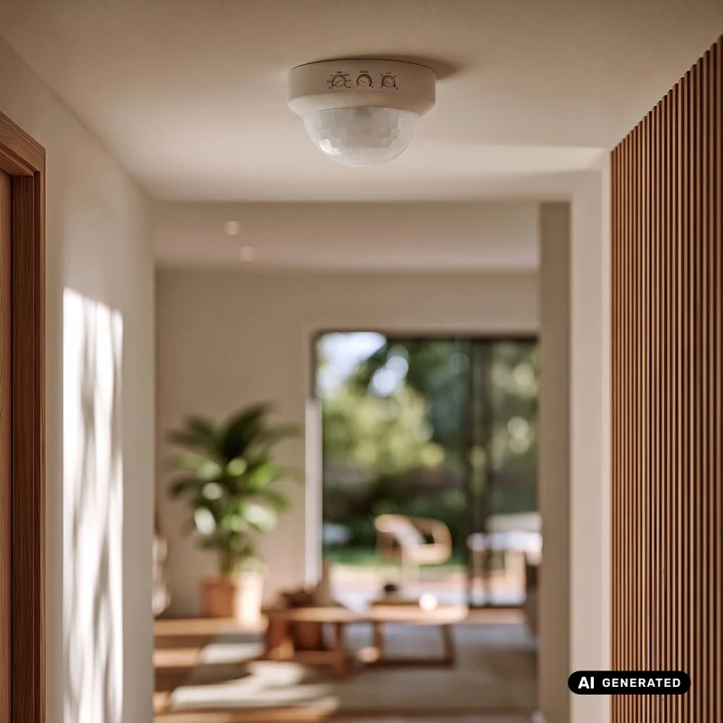 Maclean PIR-närvarosensor, för ytmontering, räckvidd 10x40 m, 1000 W/2000 W, 220–240 V AC, 50/60 Hz, MCE823
