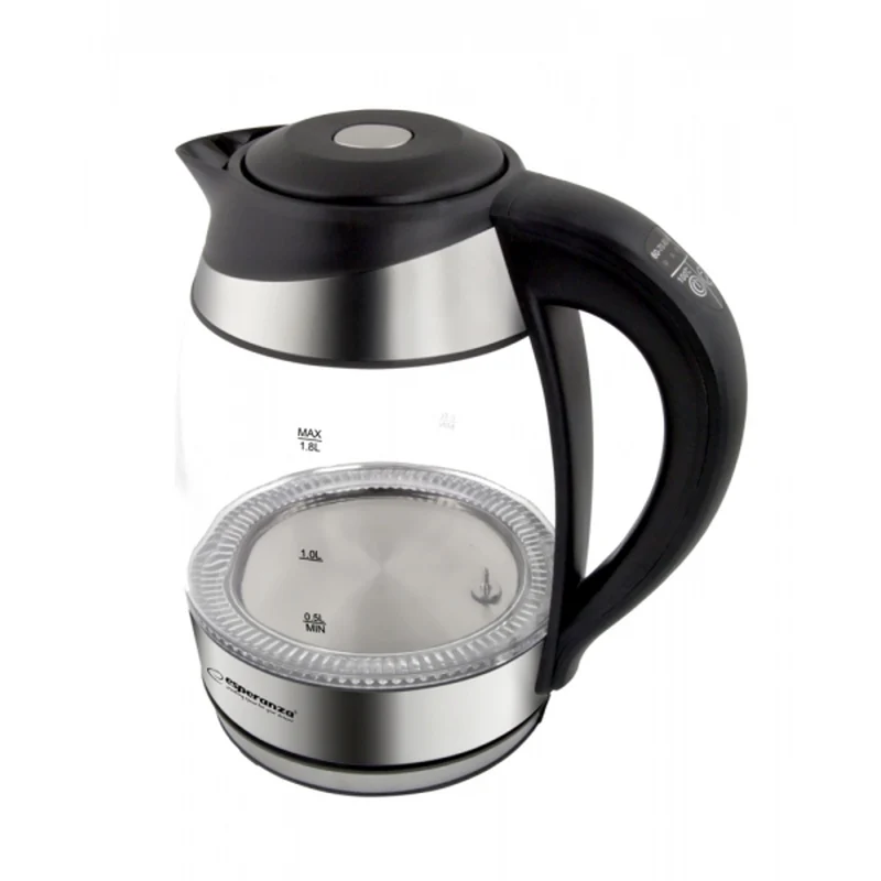 Elektrisk vattenkokare, i glas, med LED-belysning och termostat, 1,8 l, Esperanza