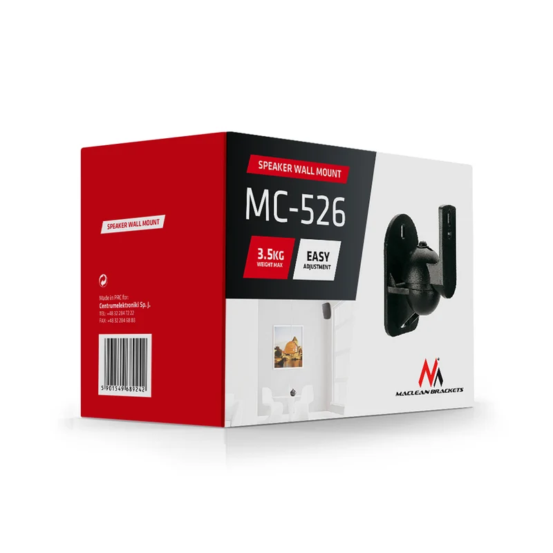 Maclean Högtalarhållare, för pelare, set om 2 st, 3.5kg, MC-526