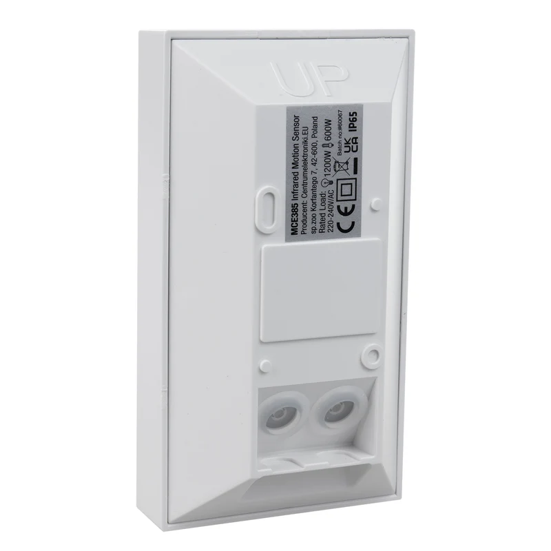 Maclean infraröd PIR-rörelsedetektor för utomhusbruk, djurimmun, max.1200W, IP65, MCE385 W
