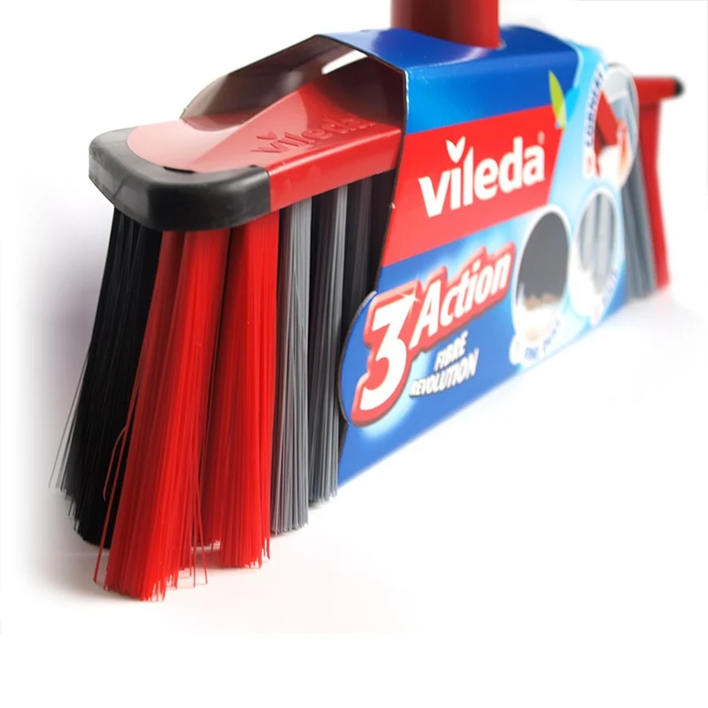 VILEDA BORSTE kvast med 3ACTION + BARROW blad för sopning
