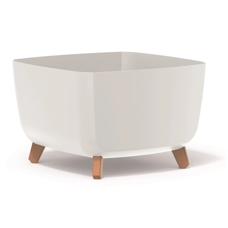 Prosperplast Gracia Square Blomkruka Med Avtagbara Ben Inkl. Insats För Inomhus- Och Utomhusbruk Square Planter Plastic UV-Beständig 39x39x27cm