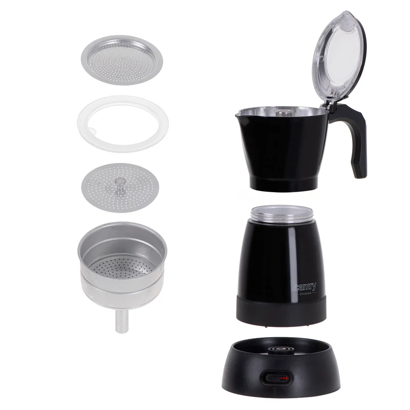 Moka Camry CR 4415B 300 ml elektrisk kaffemaskin för 6 koppar espresso