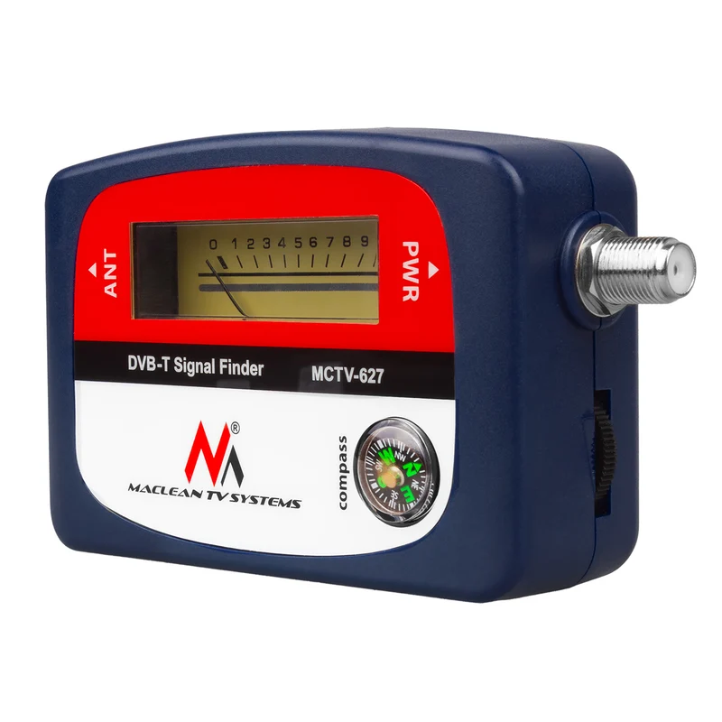 Maclean DVB-T TV-mätare, väska, kabel 25 cm F-F, MCTV-627 + 10x AA Varta Industrial-batterier