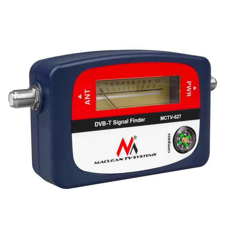 Maclean DVB-T TV-mätare, väska, kabel 25 cm F-F, MCTV-627 + 10x AA Varta Industrial-batterier
