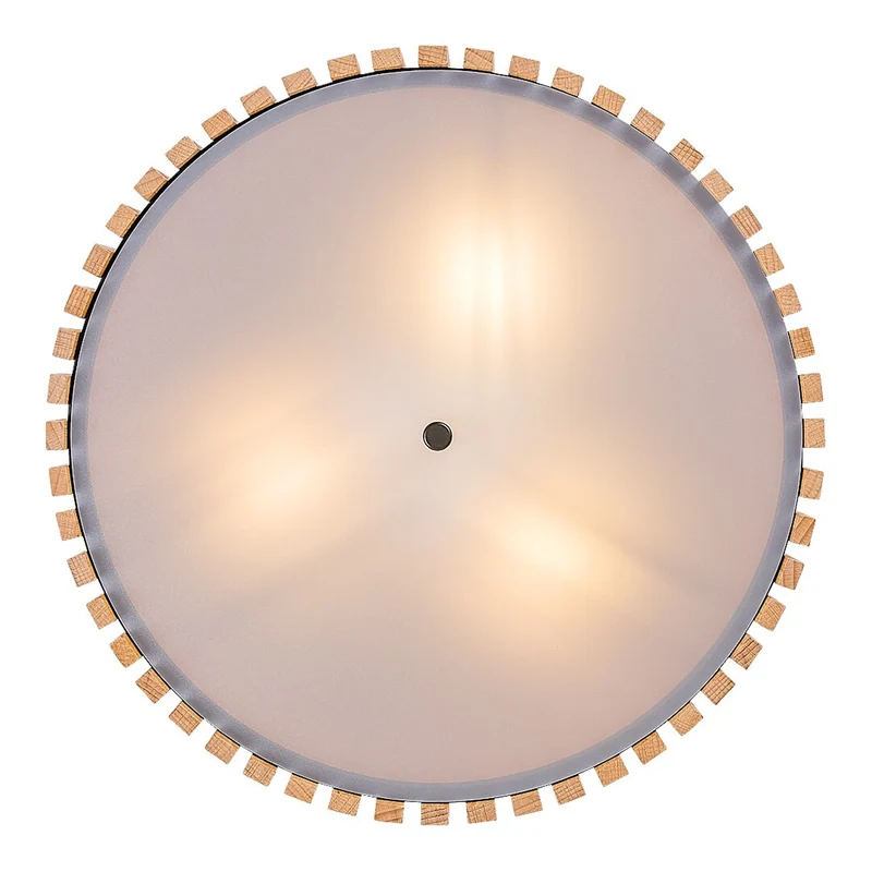 Taklampa Rabalux Noxelle E27 3x MAX 25W IP20 matt svart/trä, 71420