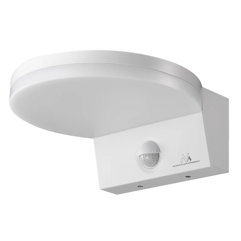 Maclean LED-lampa med rörelsesensor, PIR-sensor, vit, 15 W, IP65, 1560 lm, neutralvit färg (4000 K) MCE344 W, 2 st