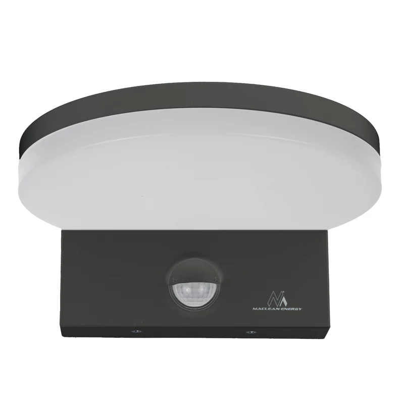 Maclean LED-lampa med rörelsesensor, PIR-sensor, grå, 15 W, IP65, 1560 lm, neutralvit färg (4000 K) MCE344 GR, 2 stycken