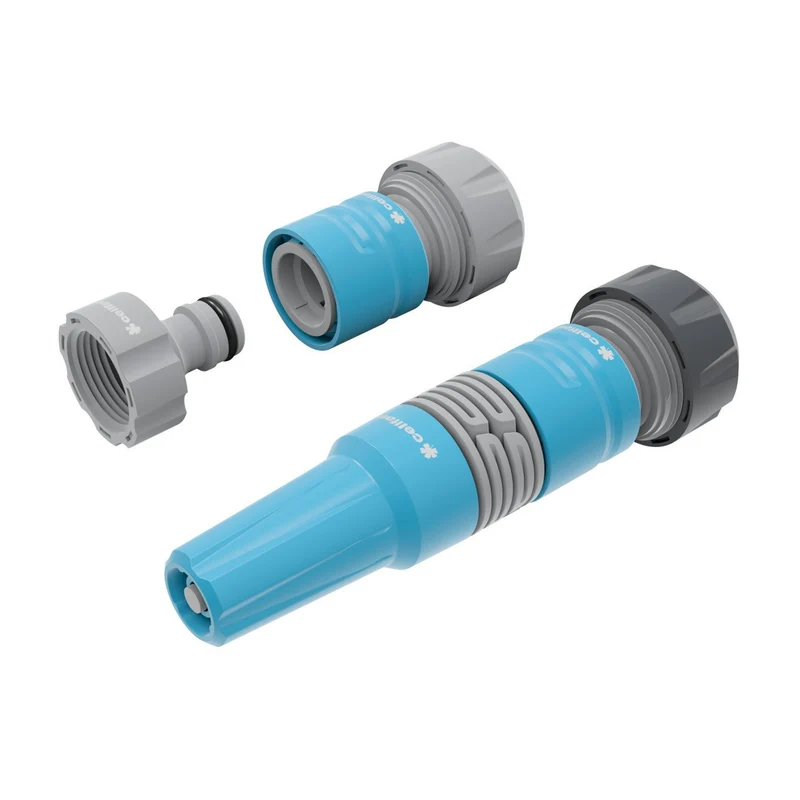 Cellfast trädgårdsslang, PROFESSIONAL 3/4" 20 m + Cellfast Economic slangvagn 1/2" 45 m + Set med rak sprinkler 3/4" IDEAL