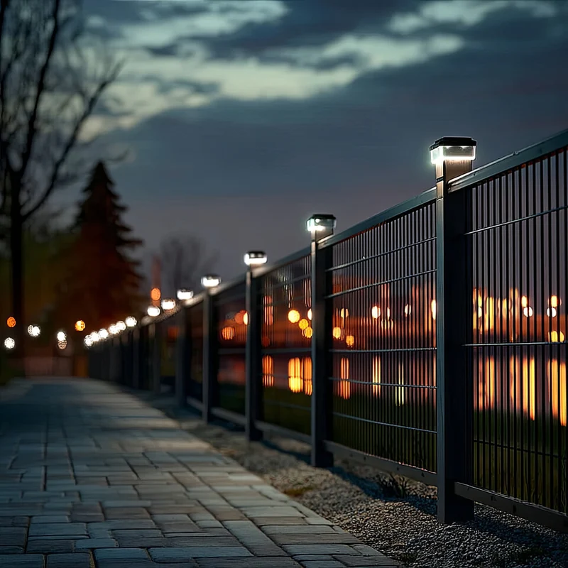 GreenBlue solcellsdriven LED-stolplampa, 60x40 mm, kuplock, 3200 K, GB125 WW, 2 st