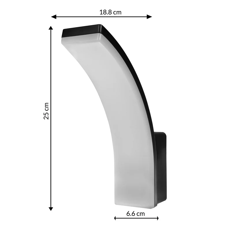 Maclean LED-lampa svart 20W IP65 2750lm neutralvit 4000K MCE511 B