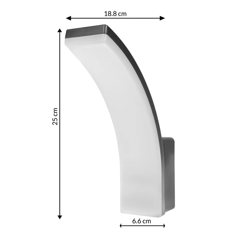 Maclean LED-lampa, grå, 20 W, IP65, 2750 lm, neutralvitt ljus (4000 K) MCE511 GR, 2 st