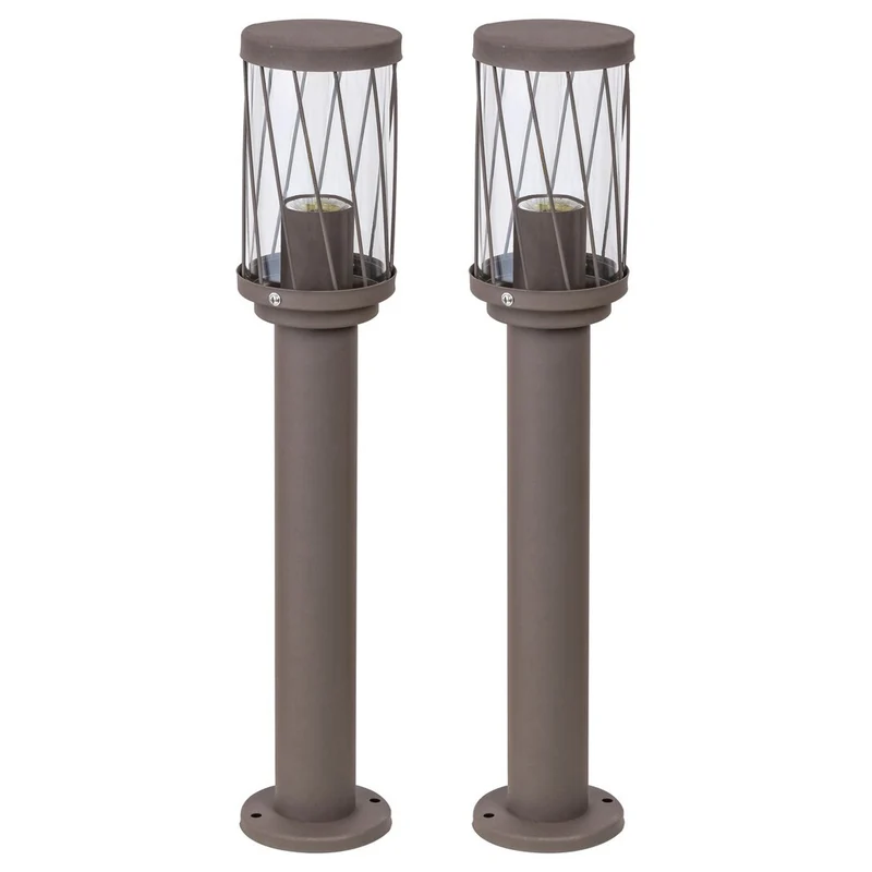 Rabalux Budapest trädgårdsstativlampa, IP44, färg: brun, E27-gänga, max 40 W, 8889, 2 stycken