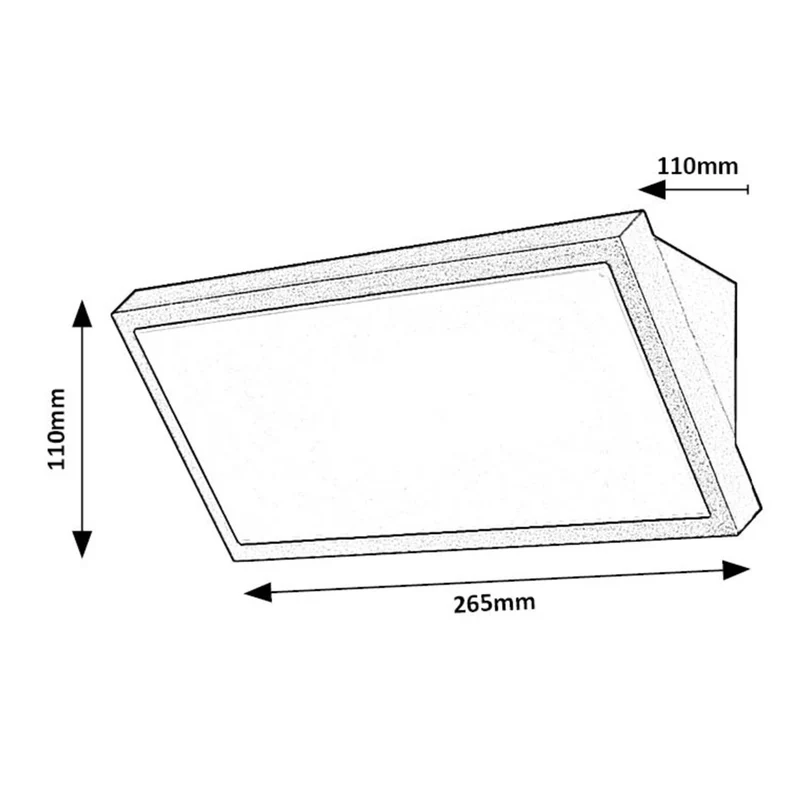 Rabalux Rapla2 LED-lampa 18 W, svart, IP65, energiklass F, justerbar ljusfärg 2700, 4000, 6500 K, 77150, 2 stycken