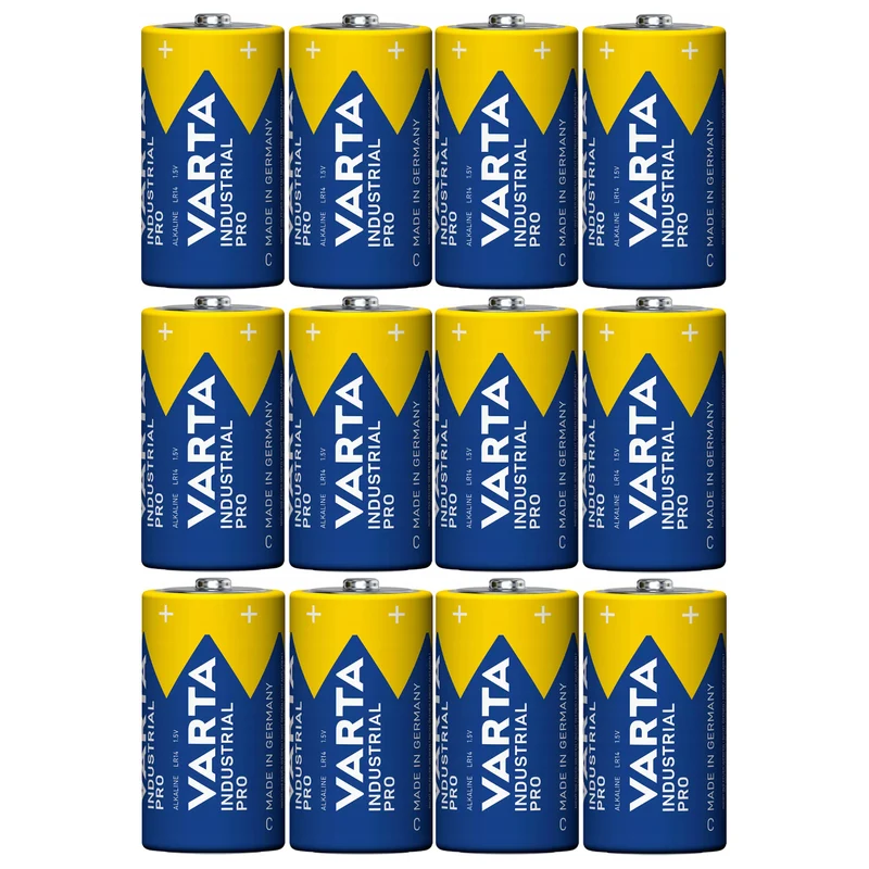12x batteri R-14 LR14 C 1,5V alkalisk Varta Industrial Pro