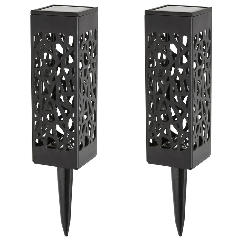Mora solcellslampa, 2 lm, skyddsklass IP23, färg: svart, LED 0,16 W, 8949, 2 stycken