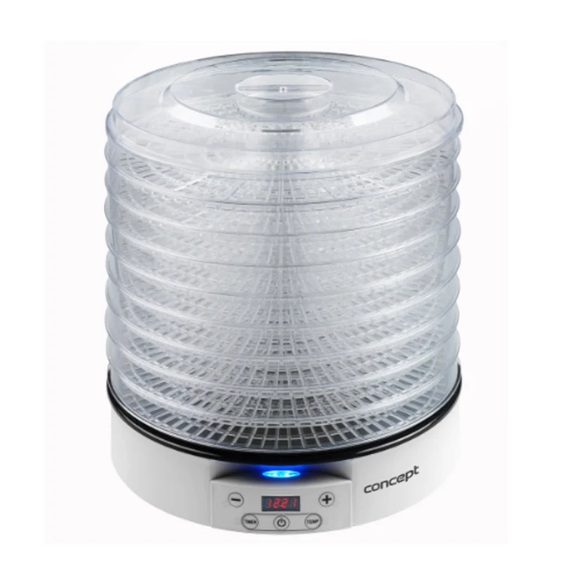 Concepct SO2020 elektrisk matdehydrator 9 fack LED svamp torkare Digital Timer Raw Tray 500 W