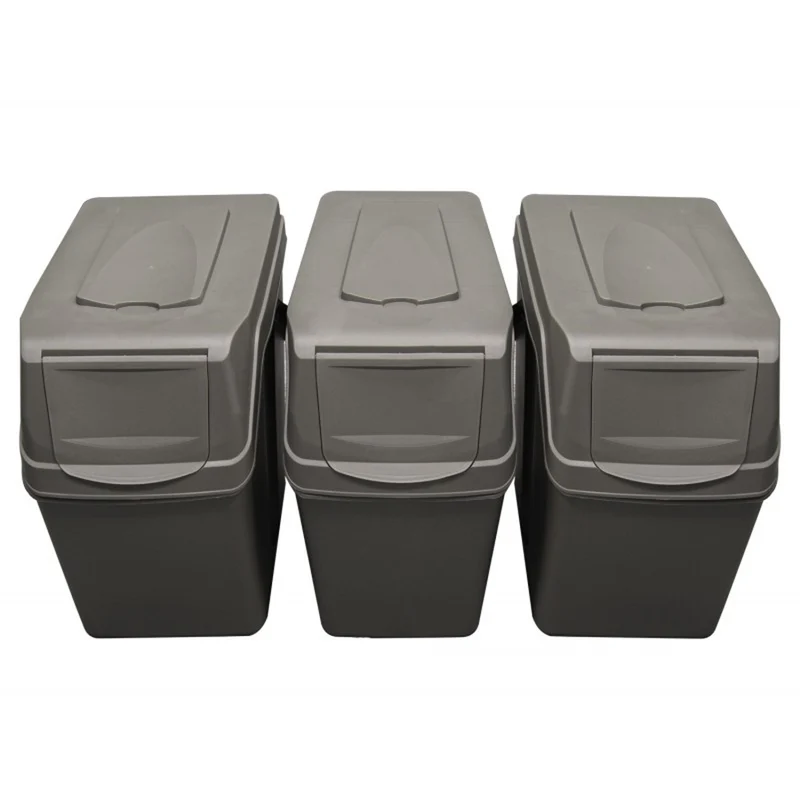 Sats med segregeringskorgar Sortibox 3x25L ISWB25S3-405U - grå