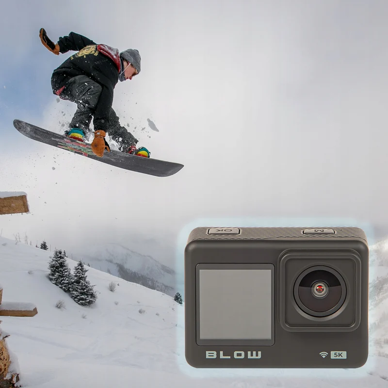 Pro4U 5K Blow-sportkamera, 5K Ultra HD-kvalitet, 20 megapixlar, vidvinkelobjektiv 160°, vattentät, fjärrkontroll, 78-568#