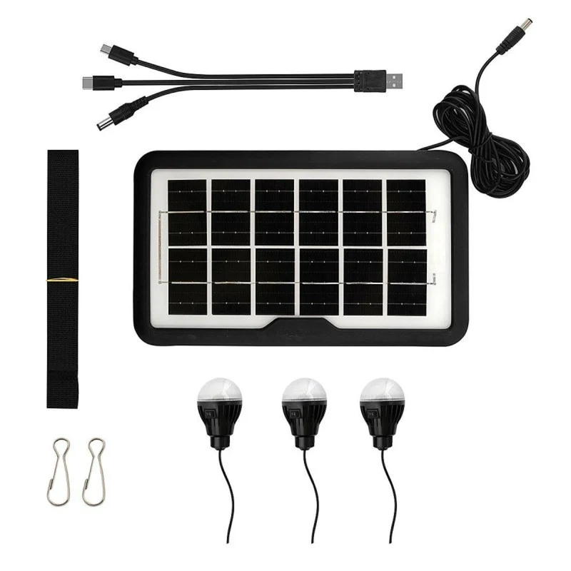 Verna multifunktionell solcellslampa, 6in1, powerbank, solpanel, lampa, LED-lampor, högtalare+radio, Tur000008