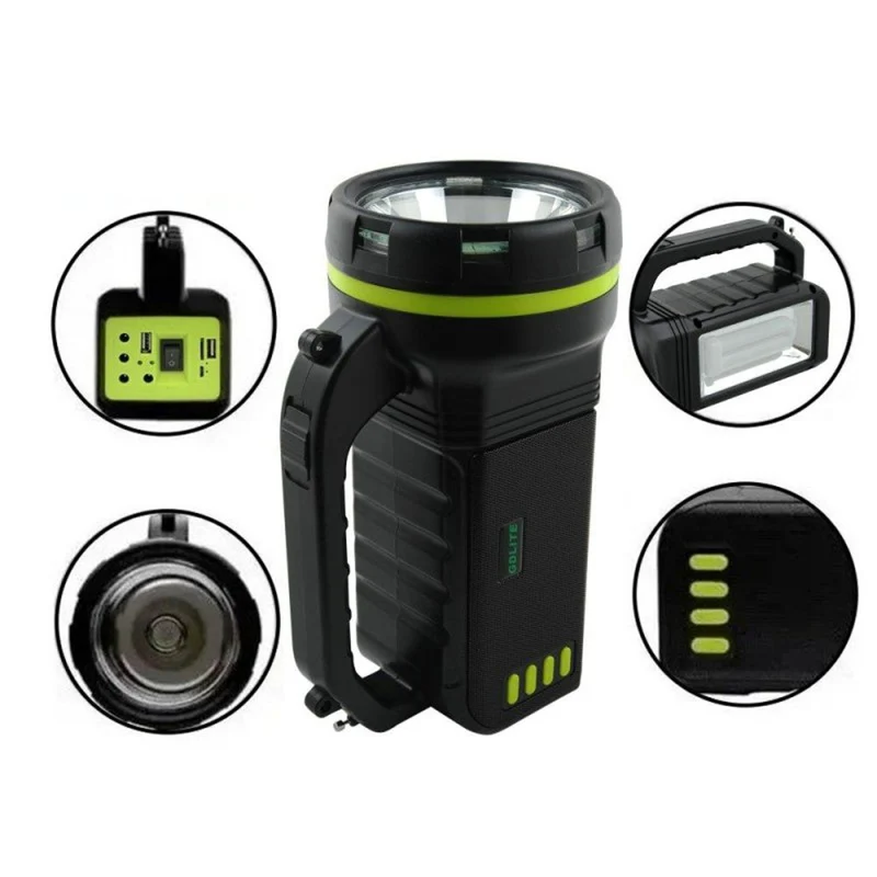 Verna multifunktionell solcellslampa, 6in1, powerbank, solpanel, lampa, LED-lampor, högtalare+radio, Tur000008