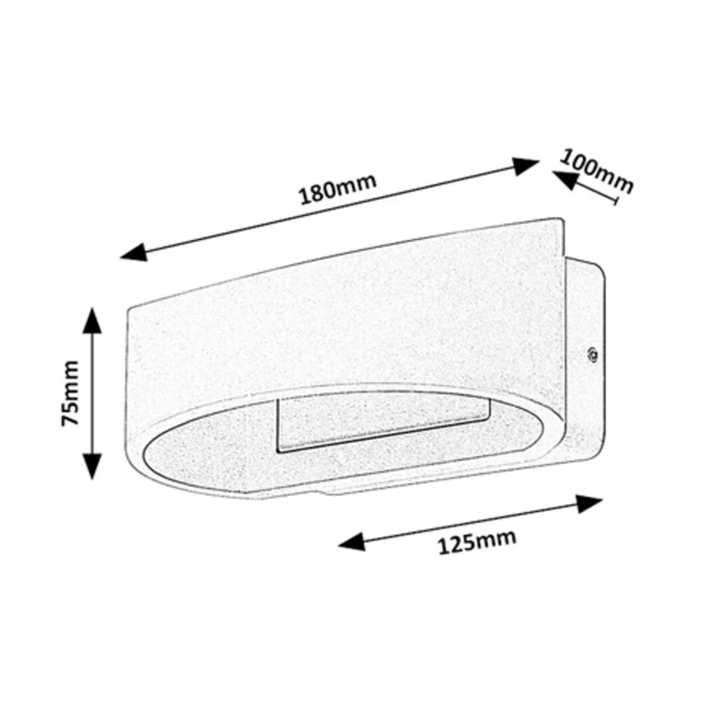 Rabalux Gerla utomhusvägglampa, antracit, LED 9 W, IP54, 3000 K, 77179