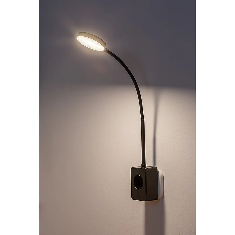 Rabalux Tivro vägglampa, LED 4 W, svart, IP20, 3 färgtemperaturer: 3000, 4000, 6000, 71284