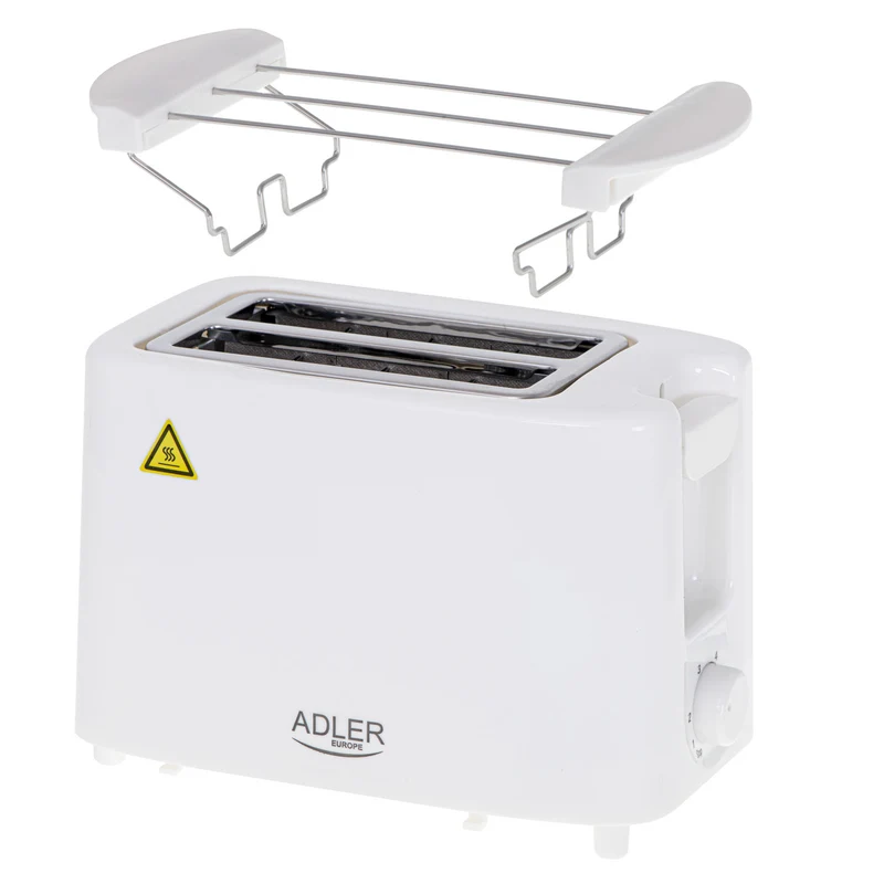 Adler brödrost, 6 inställningsnivåer, brödrost, 900W, vit, AD 3223