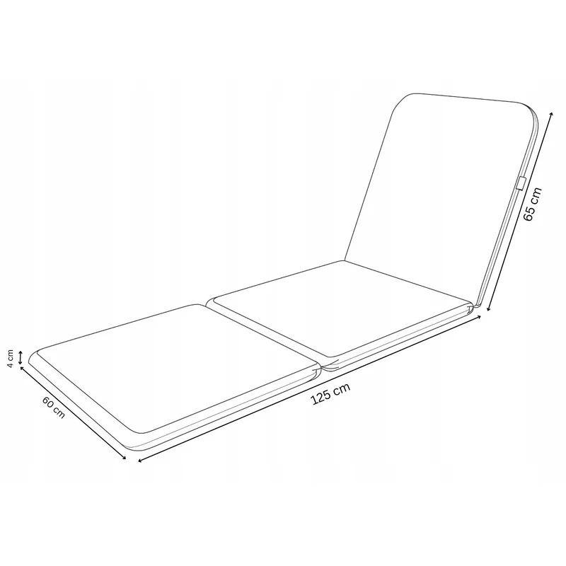 Kudde till solstol Jaipur, färg: beige, tyg S-550 melange, storlek 190x60 cm, två fästsystem, vattentät, kan tvättas i sin helhet, melange S-21, 2 stycken