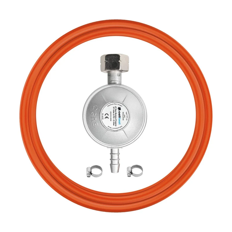 Propan-butan anslutningssats med gastrycksregulator slang 1,5m