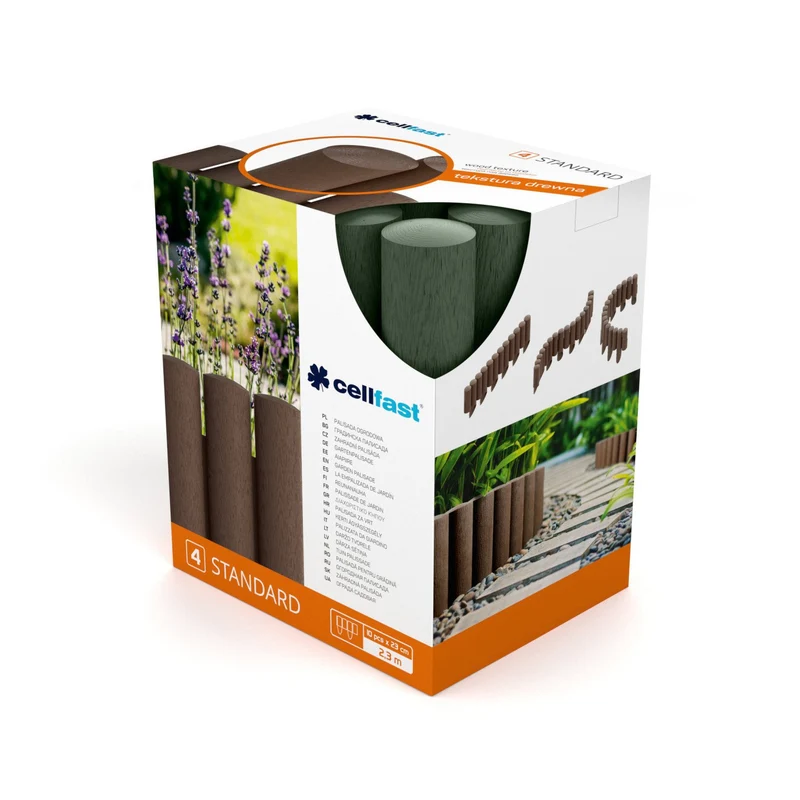 Cellfast trädgårdspalisad Standard 4 grön, 6-pack