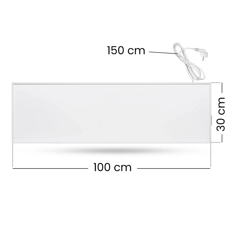 Cronos infravärmare, 330W, vit, allergivänlig, ultratunn, matt yta, värmer en yta upp till 12m2, Synthelith PRO CRP-330TWP Vit