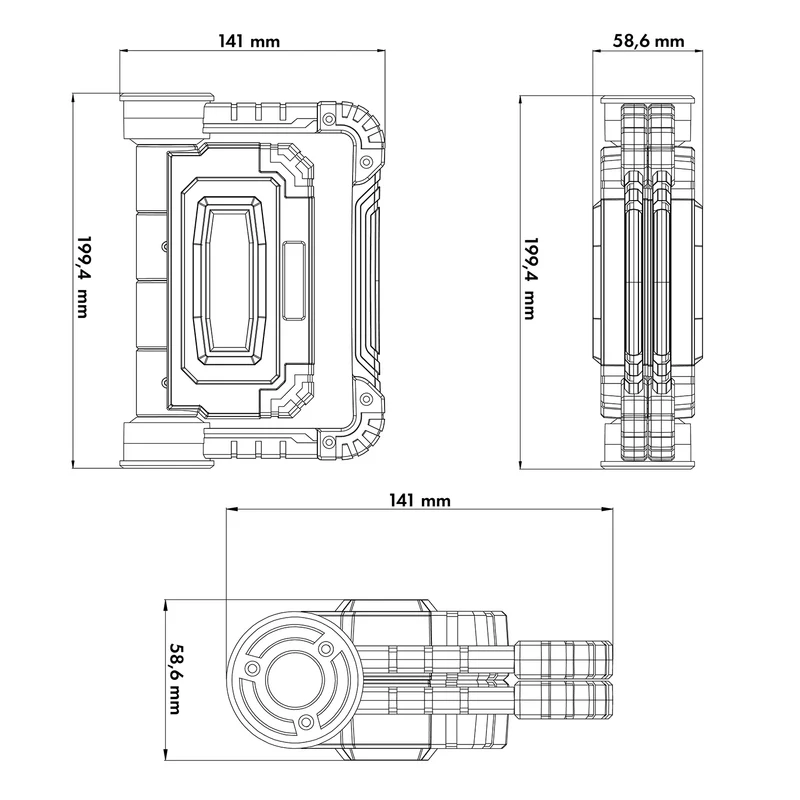Maclean LED COB arbetslampa, 300 lm, 3 ljuslägen, färgtemp. 6500K, MCE439 + 4x Varta Industrial AA-batterier