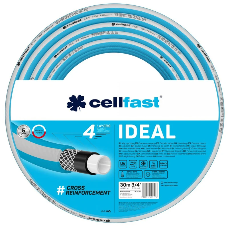 CELLFAST IDEAL 3/4" trädgårdsslang 30m 10-261 4-lagig