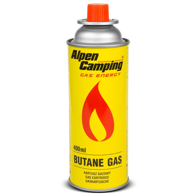 28x Alpen Camping 400 ml gaspatron, certifikat: Pi 0875, överensstämmer med EN417, isobutan, driftområde -10°c till + 40°c, IK004