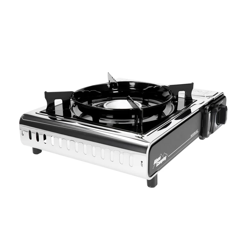 Gaskokare 2.2kW Med Gaskökskors Campingkök Gasförbrukning 160 g/h Piezo Tändning