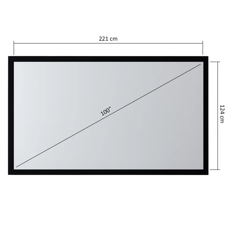 Projektionsduk med ram 100" (16:9) Maclean MC-921